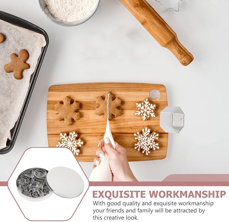 Hexagon Stainless Steel Cookie Molds Set With Kraft Paper Box For Baking - Image 3